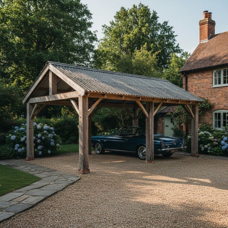 Wooden Carport Installation