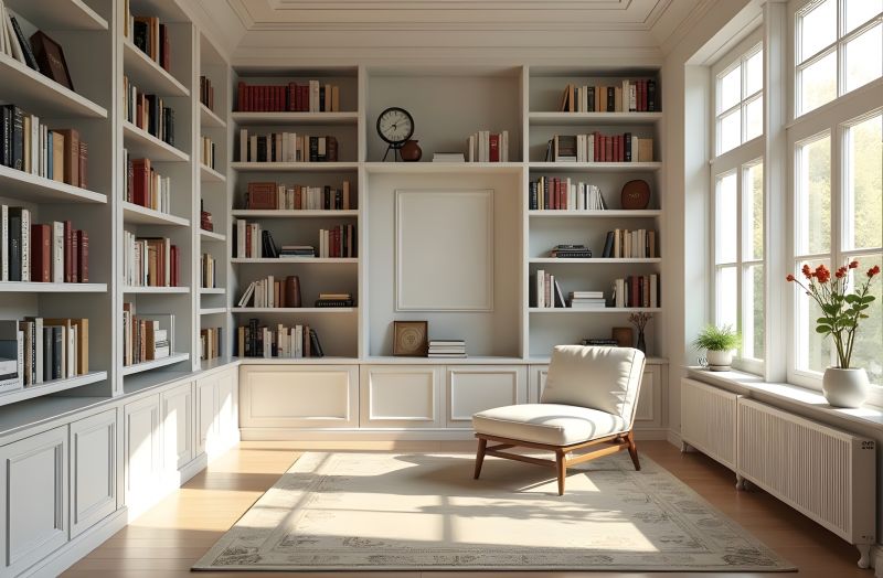 Built In Bookshelves Installation in Durham, NC