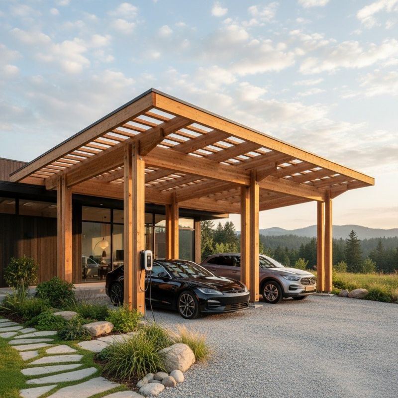 Wooden Carport Installation