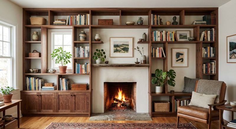 Fireplace Cabinet Installation in Durham, NC