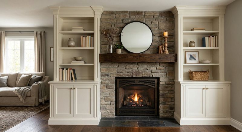 Fireplace Cabinet Installation in Raleigh, NC
