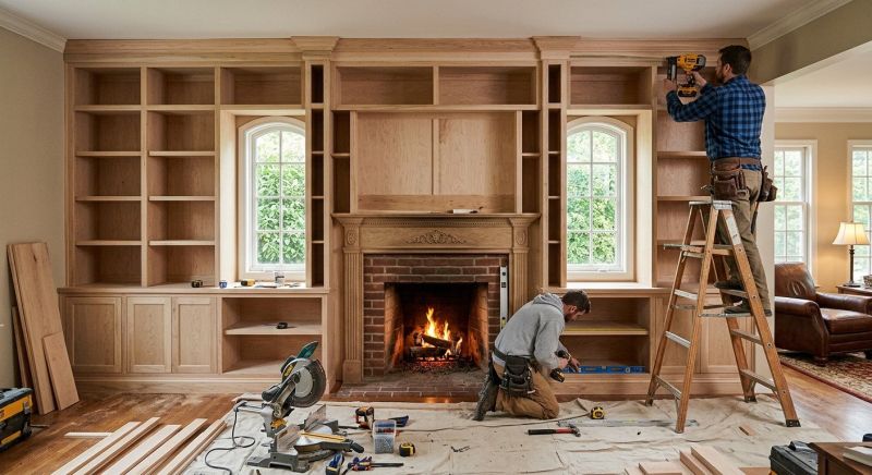 Fireplace Shelves Installation in Durham, NC